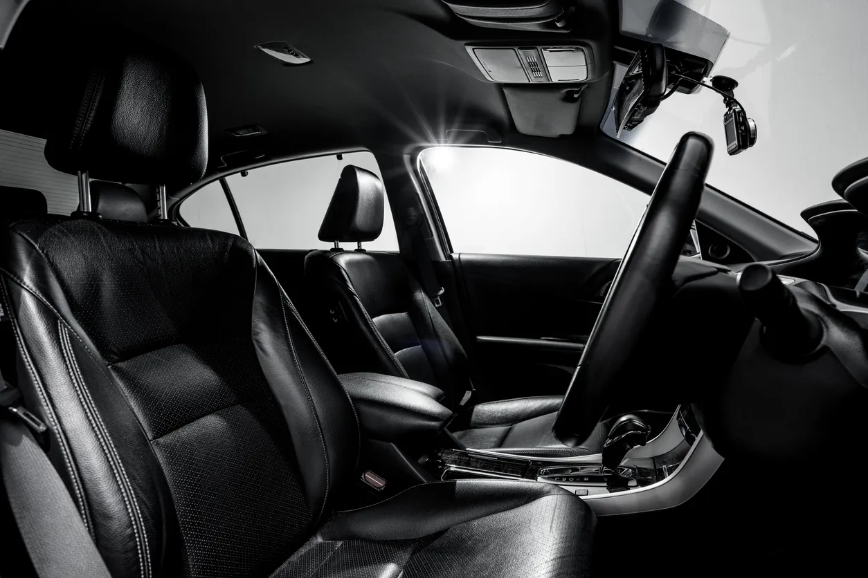 Detailed leather interior at CarZone Auto Detailing